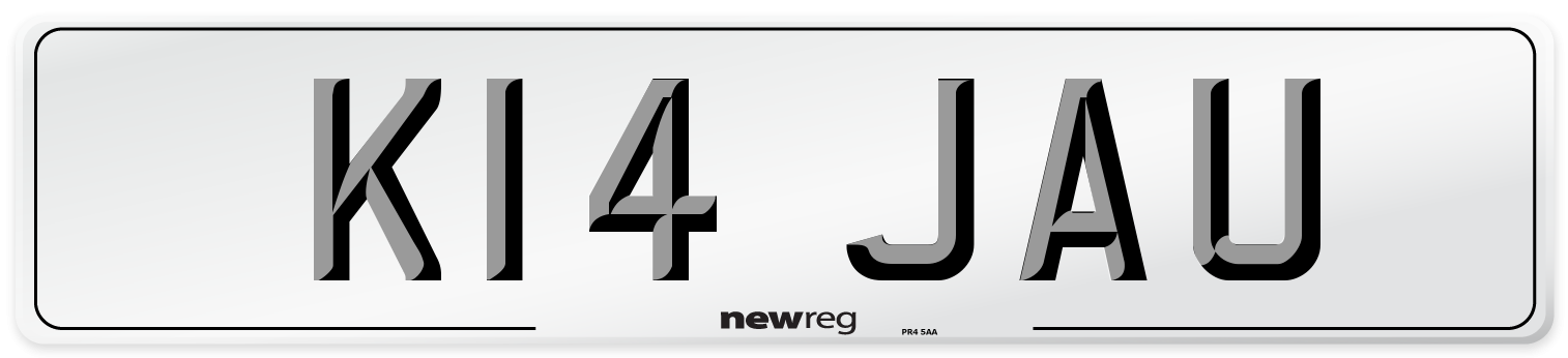 K14 JAU Number Plate from New Reg